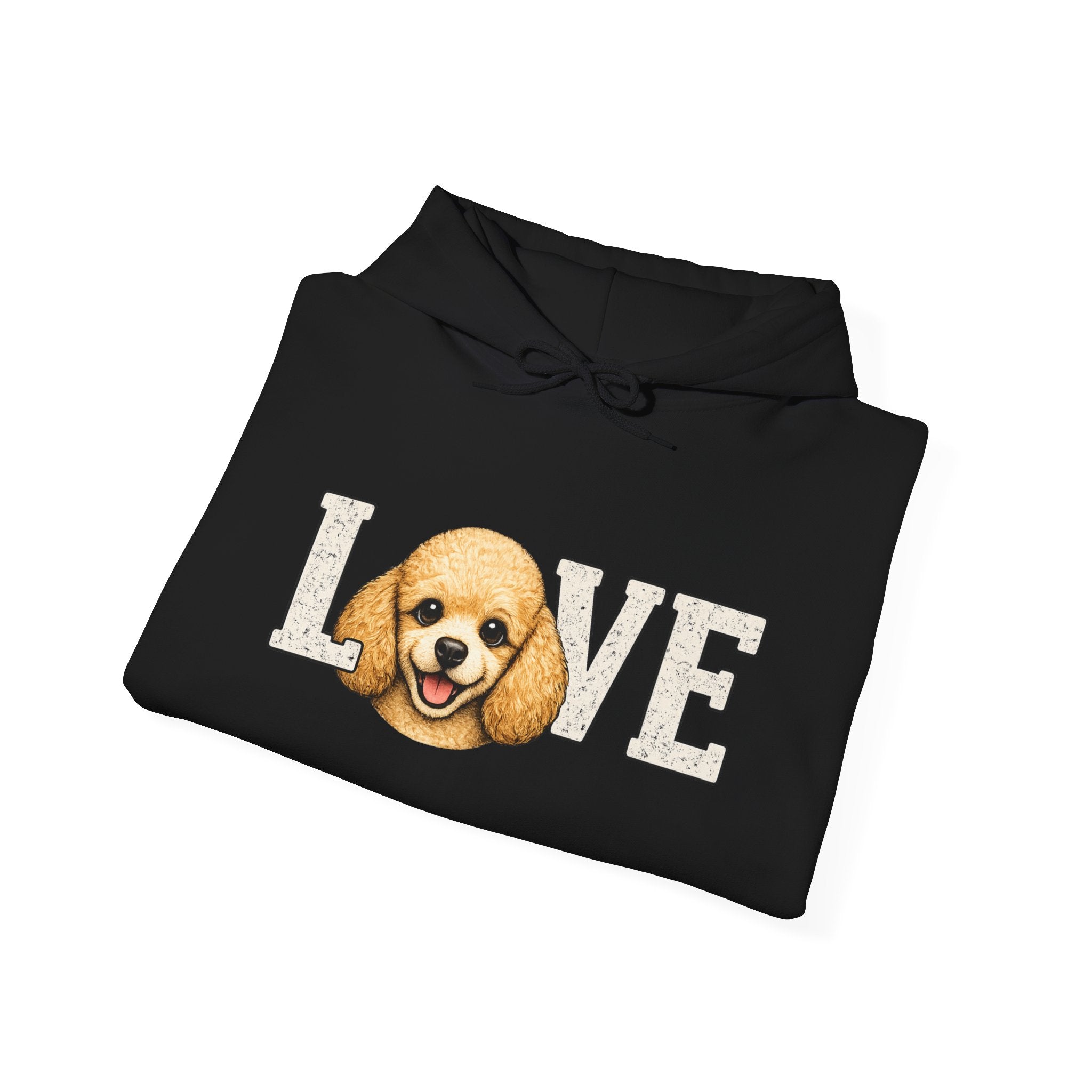 Poodle Love Hoodie – Cute Poodle Face "LOVE" Sweatshirt