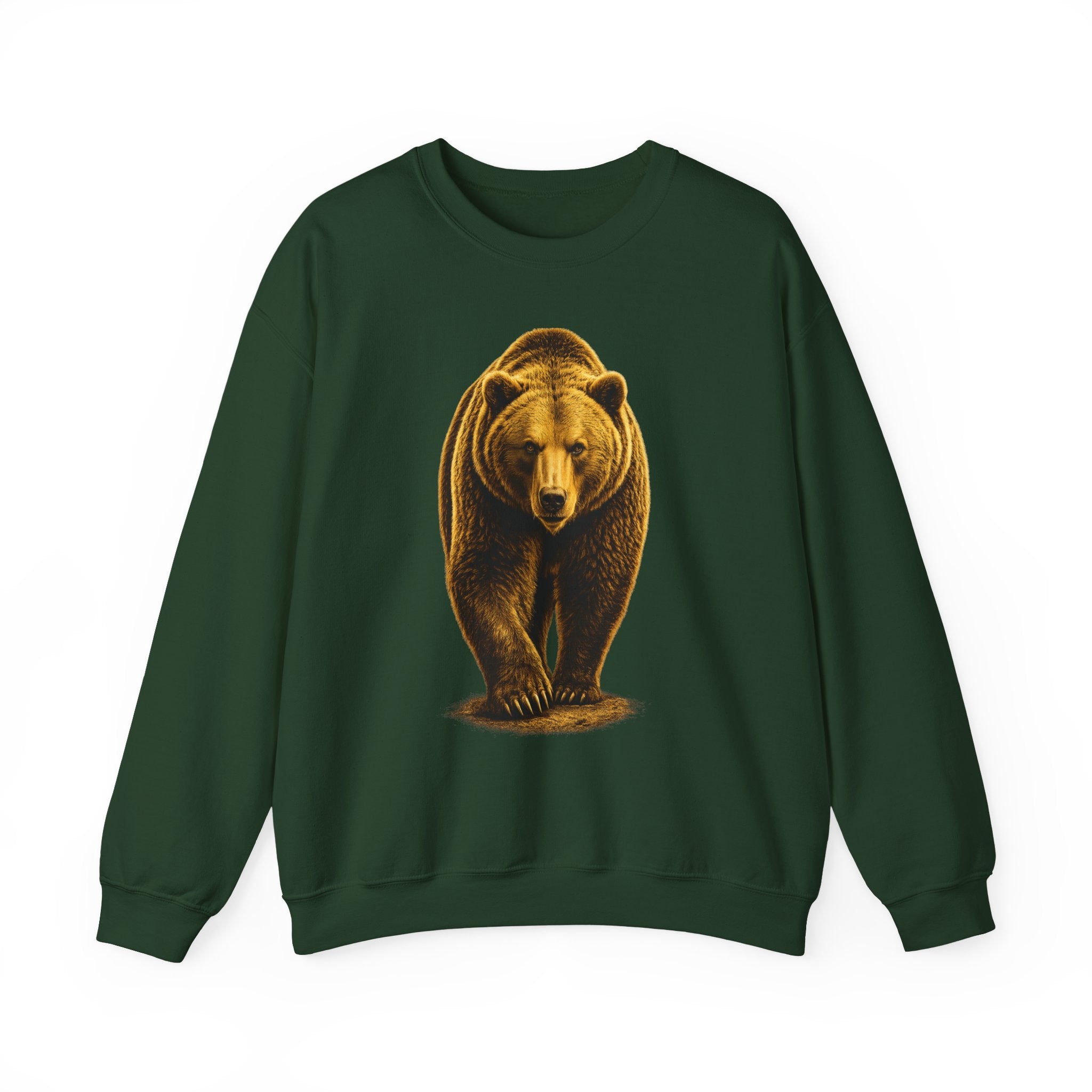 Grizzly Bear Crewneck Sweatshirt — Vintage Wildlife Graphic