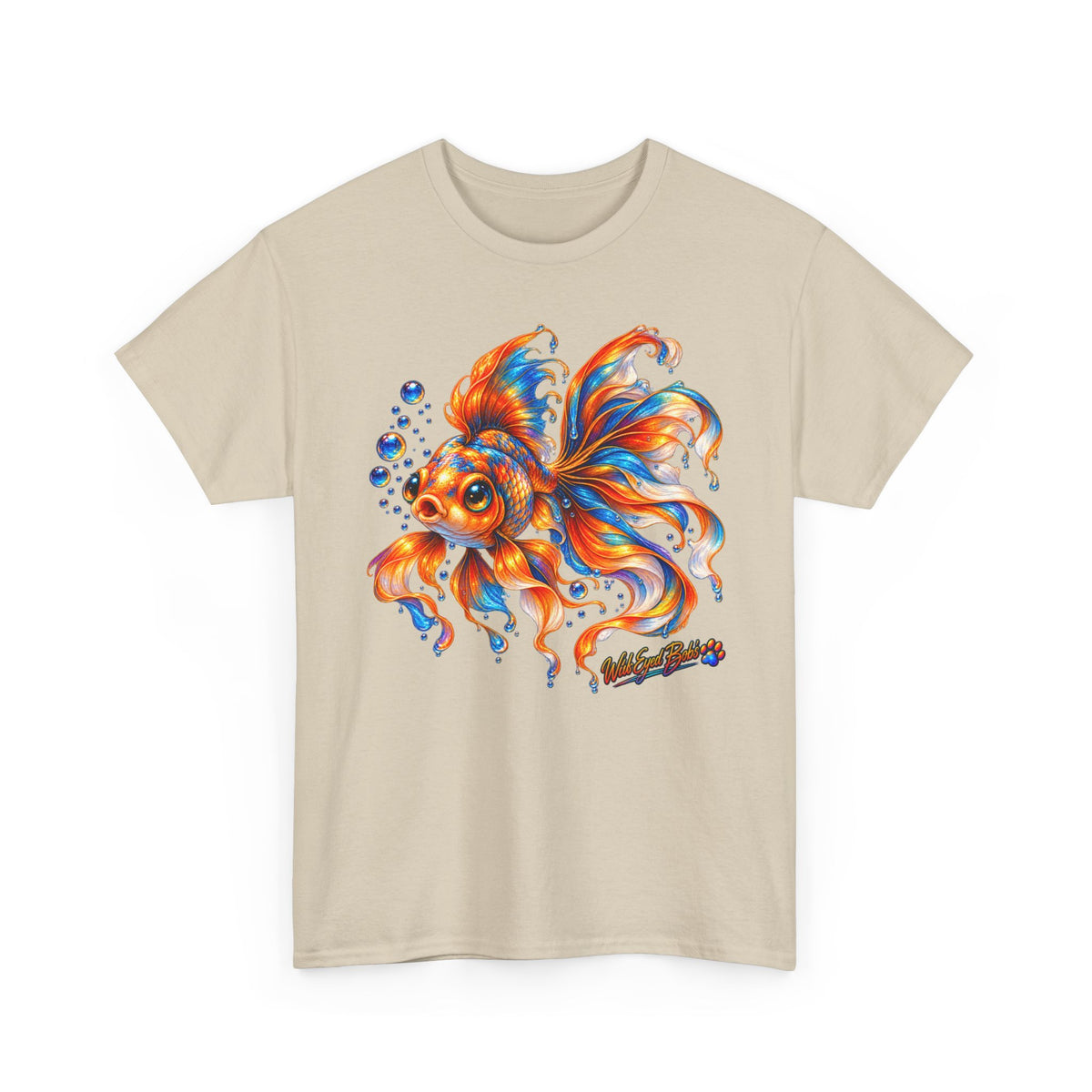 Goldfish Art T-Shirt — Colorful Fantail Goldfish Illustration Tee