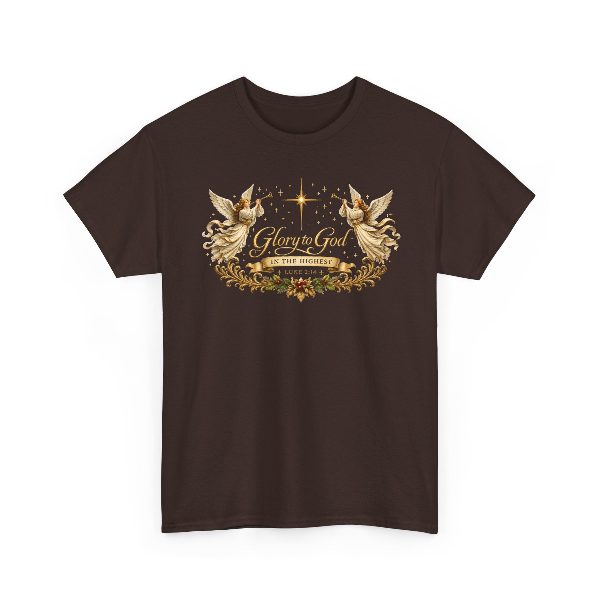Glory to God Tee — Vintage Angel Christmas Gospel T-Shirt