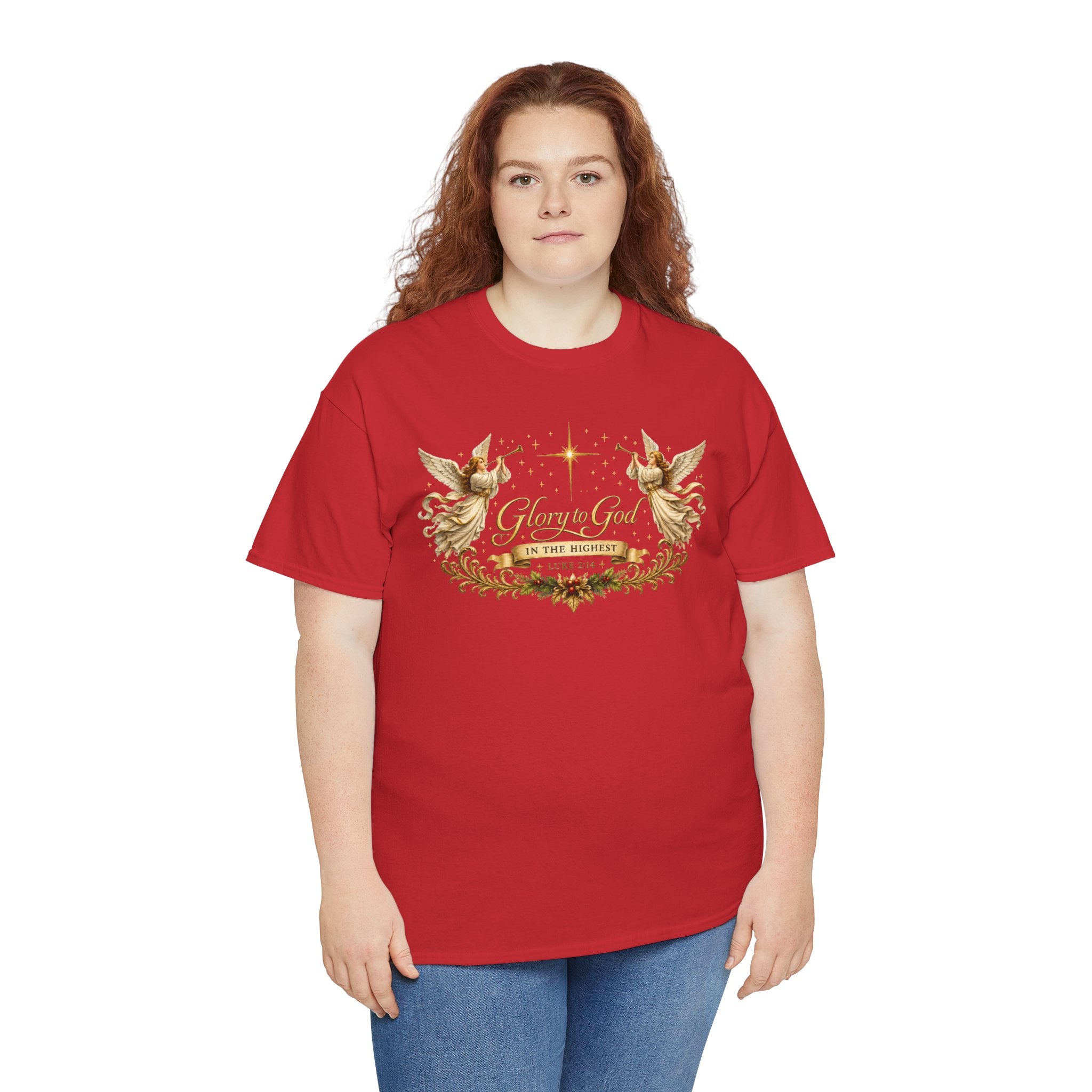 Glory to God Tee — Vintage Angel Christmas Gospel T-Shirt