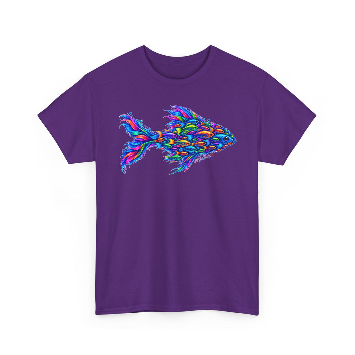 Colorful Fish Graphic Tee — Vibrant Ocean Art T-Shirt
