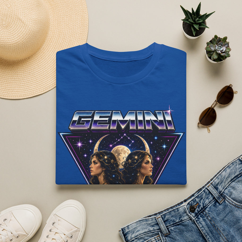 Gemini Zodiac T-Shirt — Retro Twin Constellation Graphic