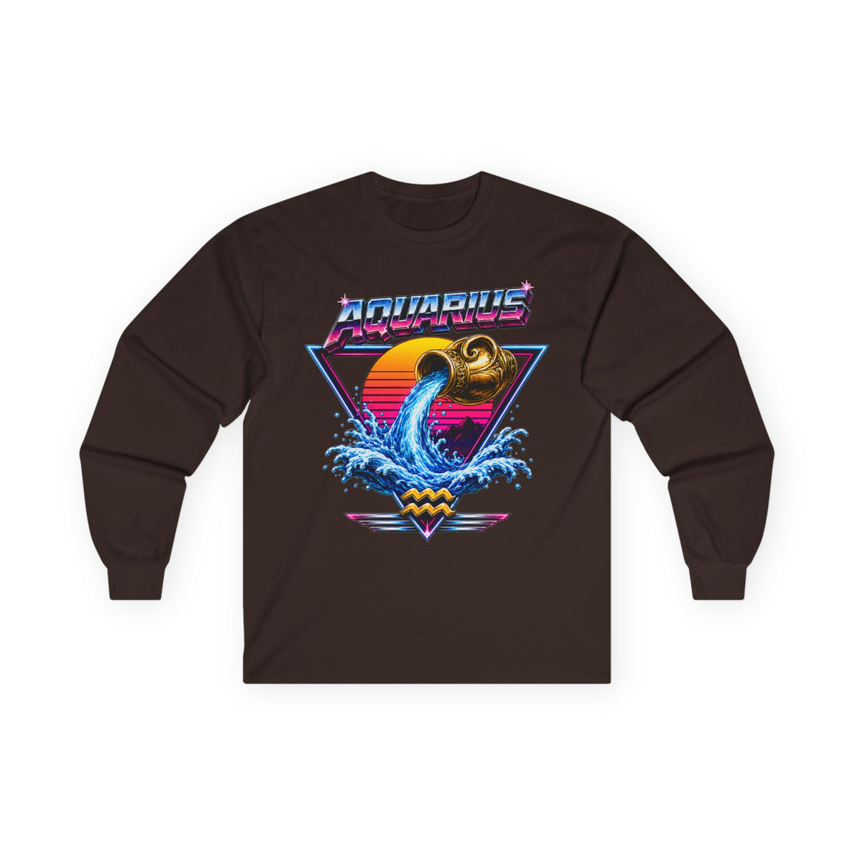 Aquarius Retro Wave Long Sleeve Tee