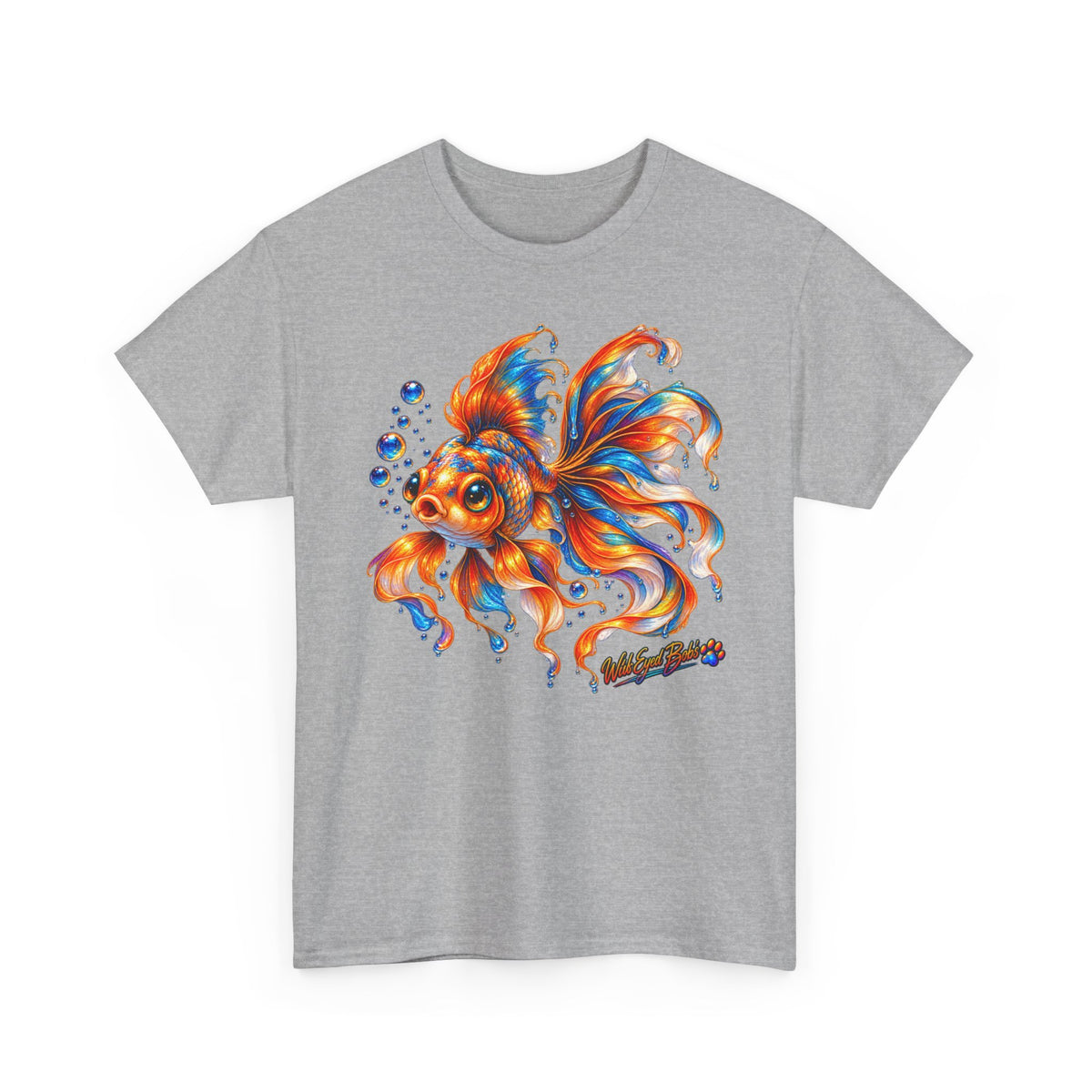 Goldfish Art T-Shirt — Colorful Fantail Goldfish Illustration Tee
