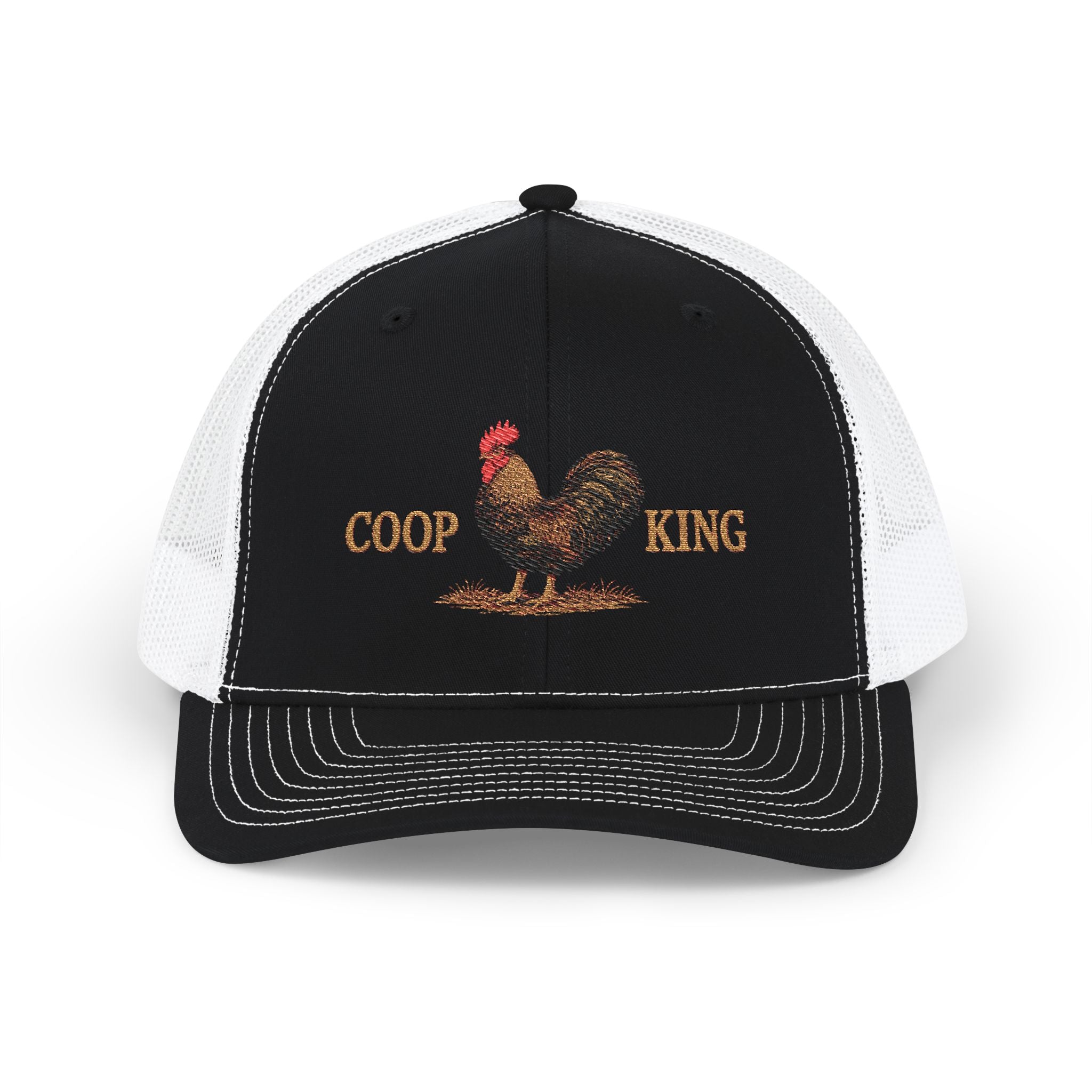 Coop King Trucker Hat - Rooster Farm Snapback Cap