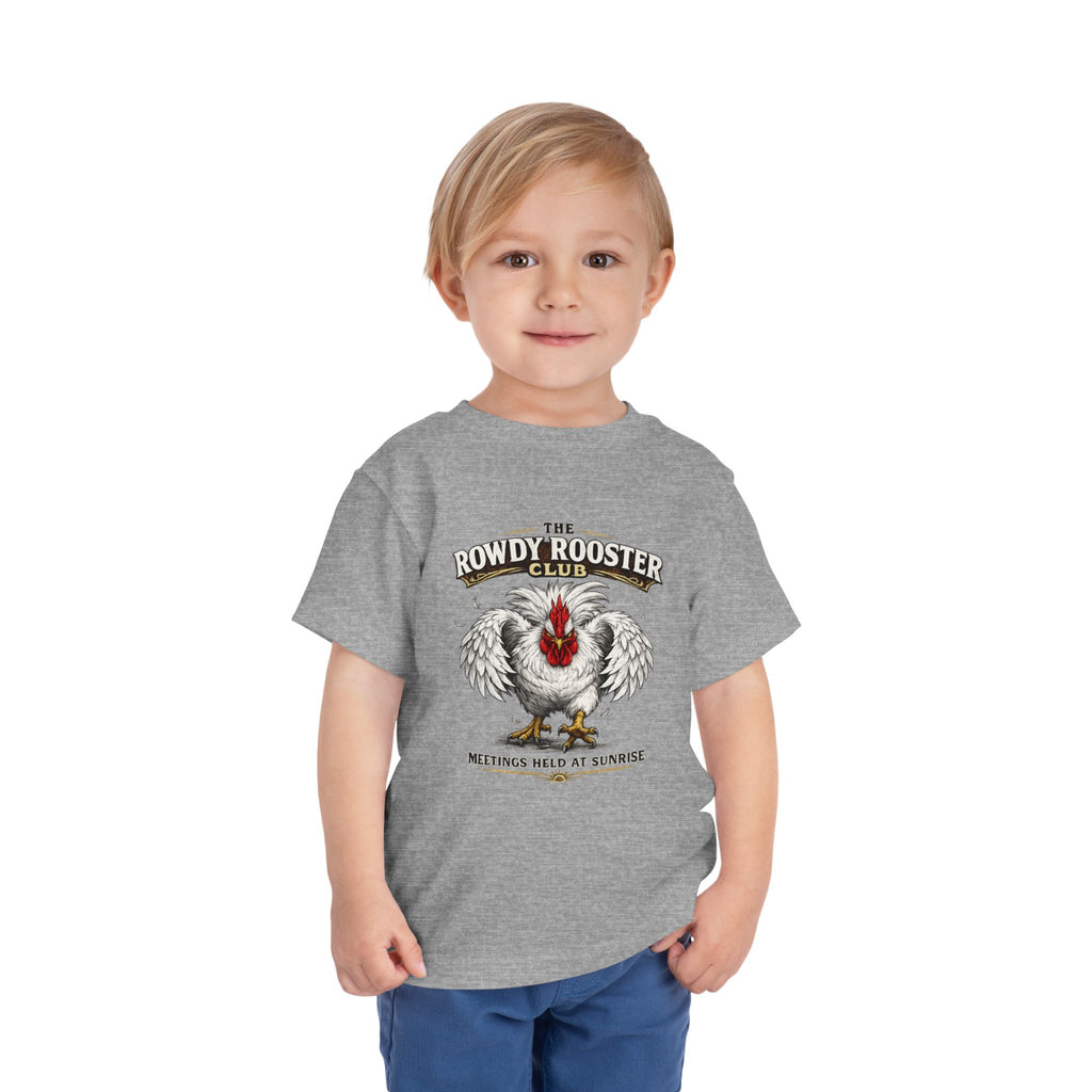 Rowdy Rooster Club Toddler Tee — Cute Rooster Graphic Shirt for Kids