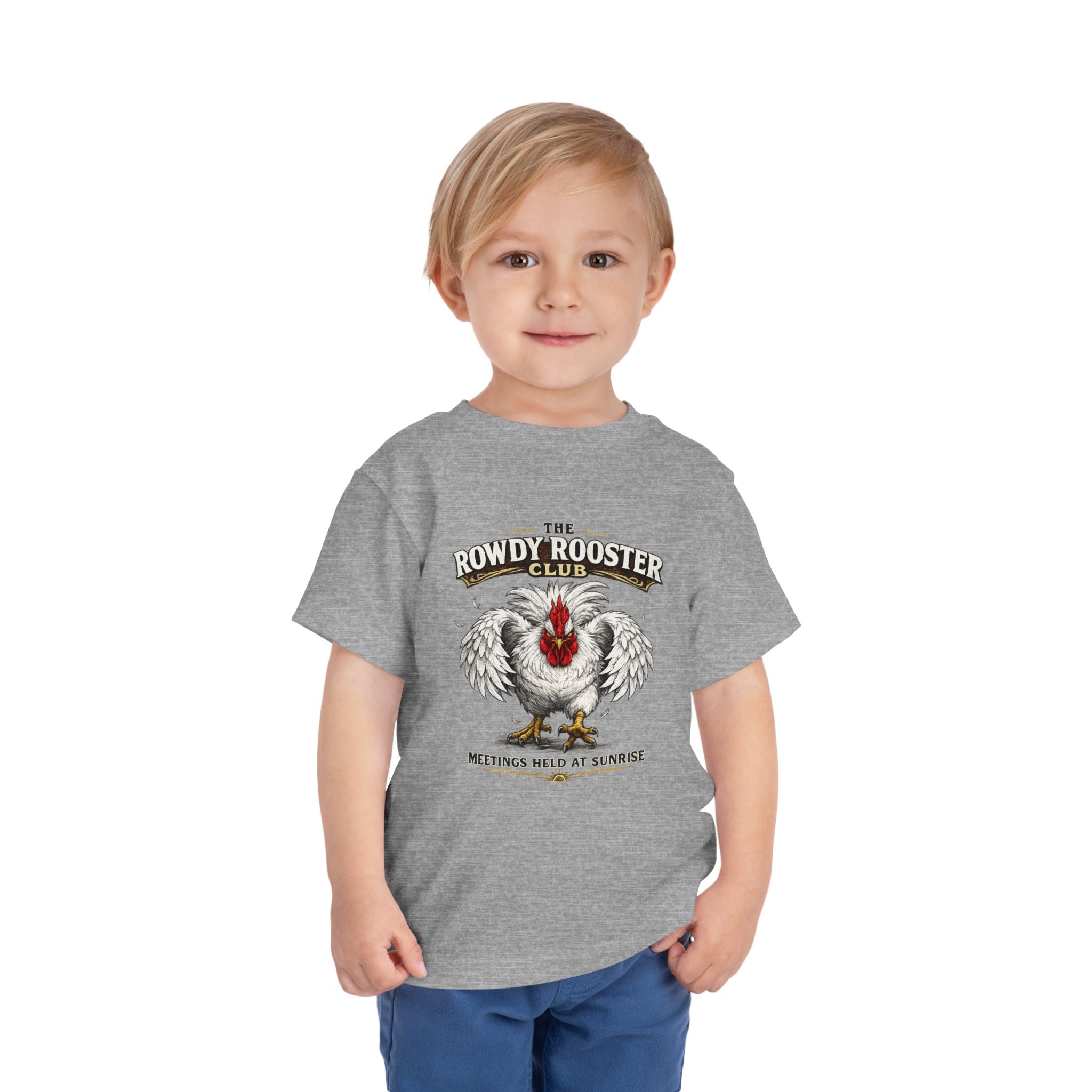 Rowdy Rooster Club Toddler Tee — Cute Rooster Graphic Shirt for Kids