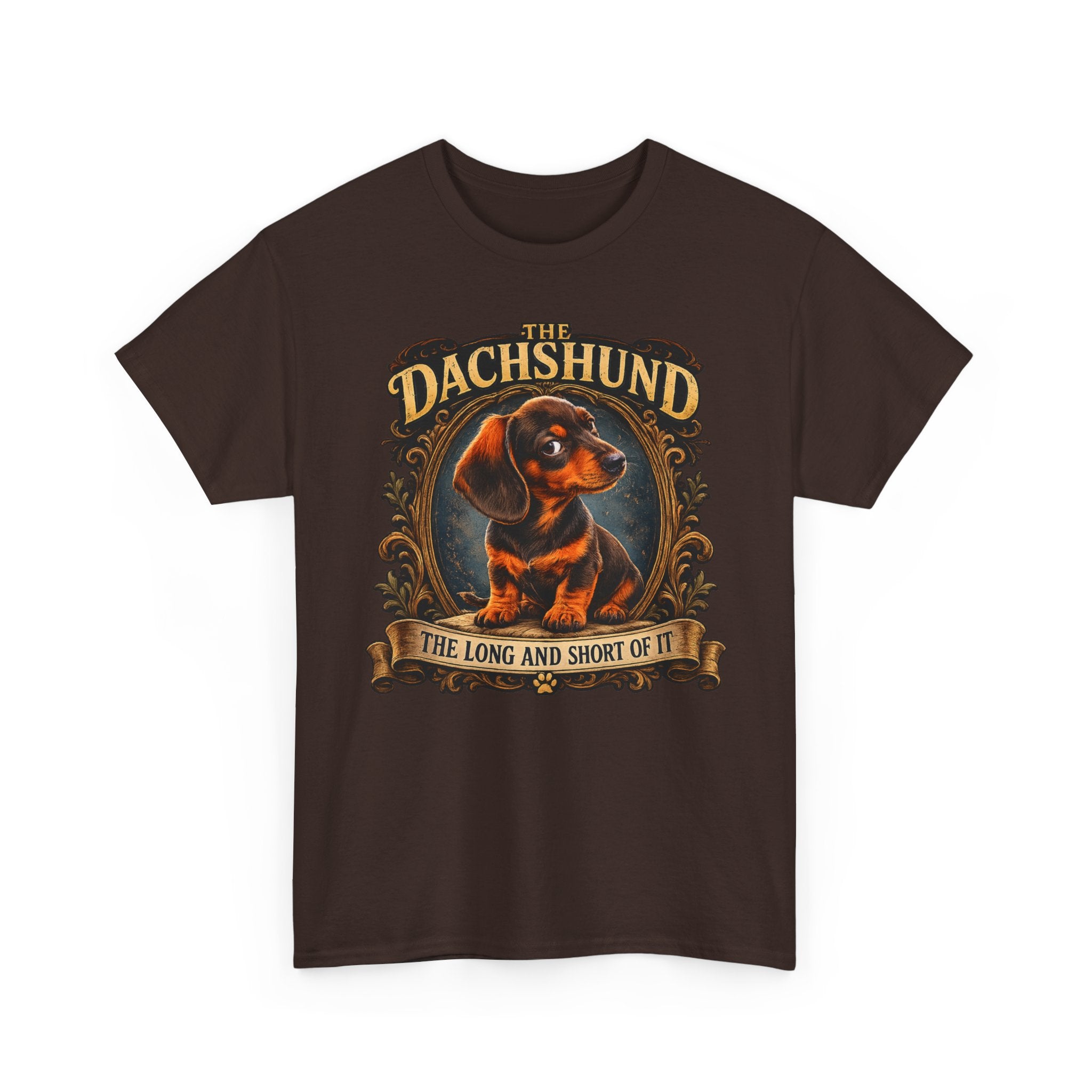 Dachshund Tee - "The Long and Short of It" Vintage Dog T-Shirt