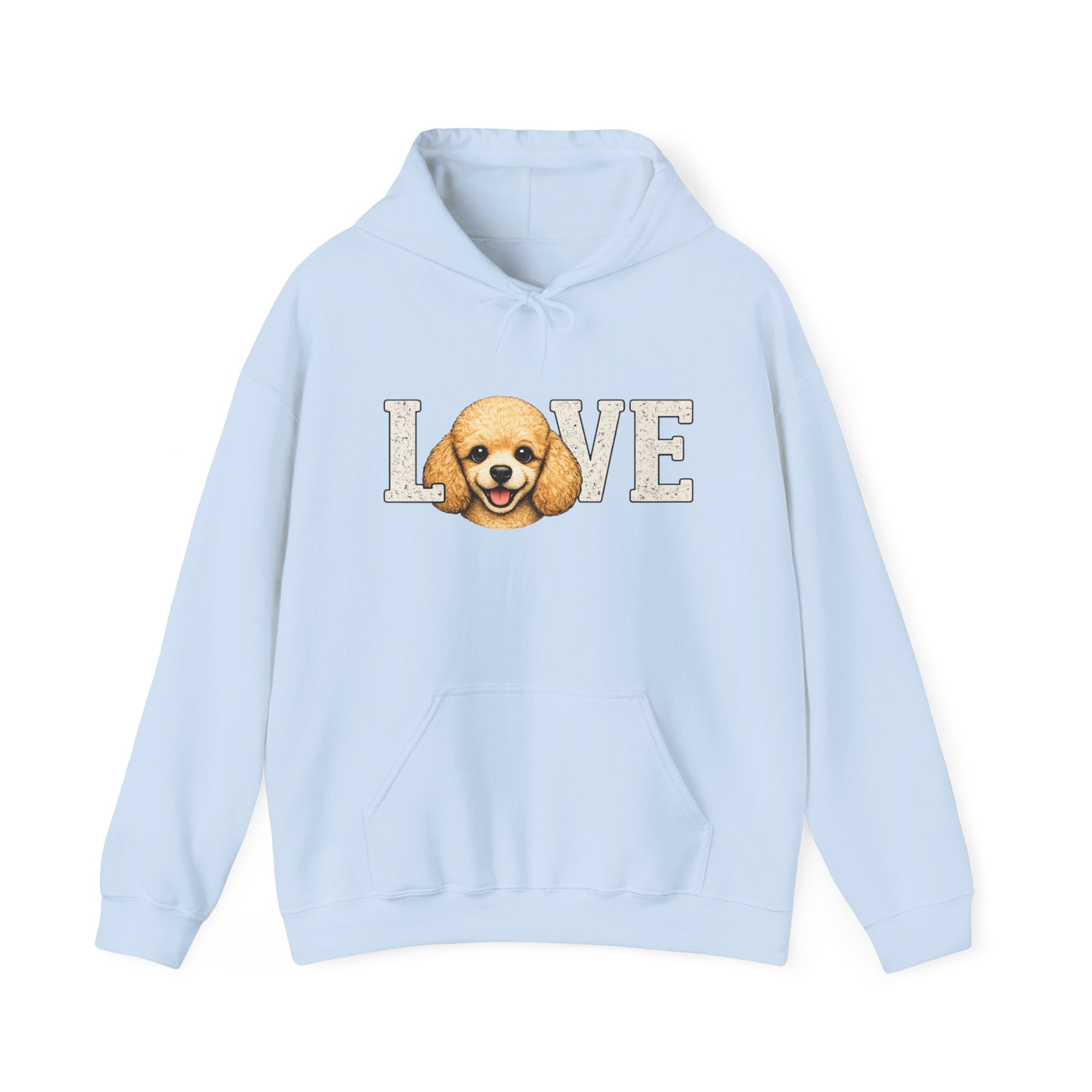 Poodle Love Hoodie – Cute Poodle Face "LOVE" Sweatshirt