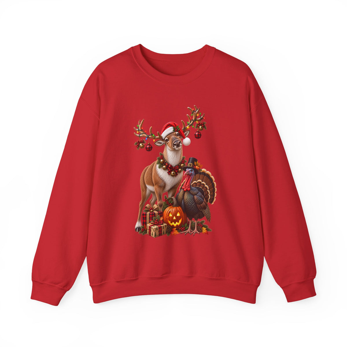Holiday Mash-up Sweatshirt — Christmas Thanksgiving Halloween Funny