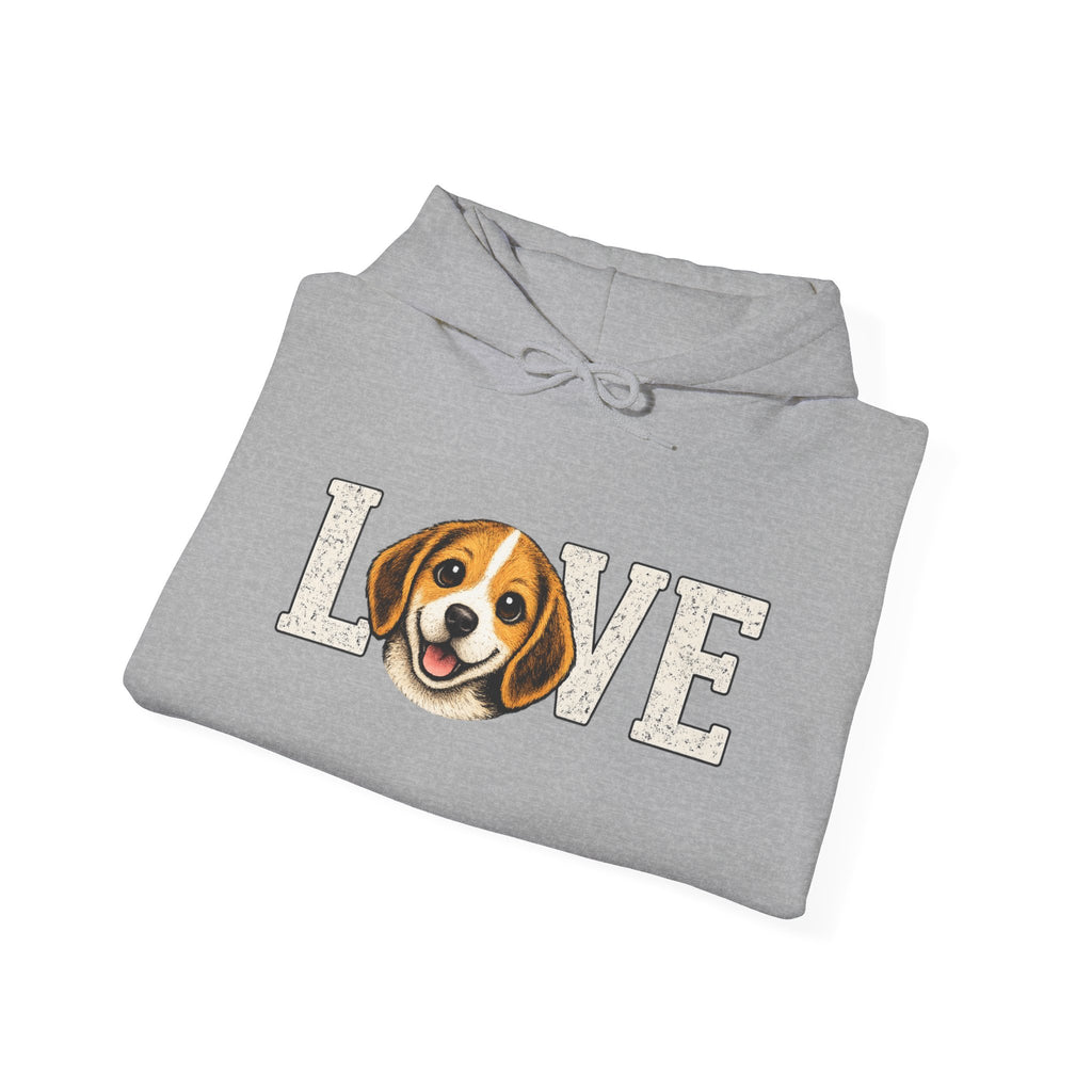 Beagle Love Hoodie - Cute Dog Face "LOVE" Sweatshirt for Dog Lovers