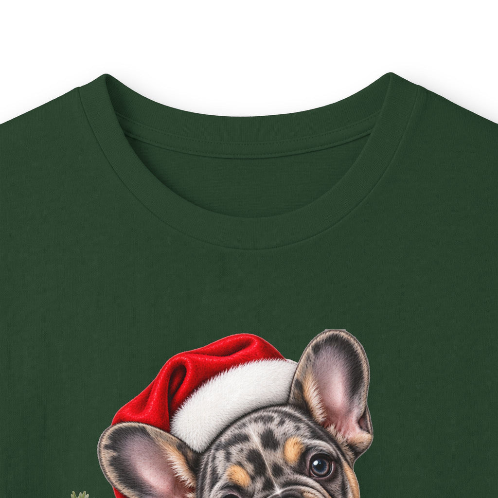 Christmas French Bulldog Long Sleeve Tee — Santa Puppy Holiday Shirt