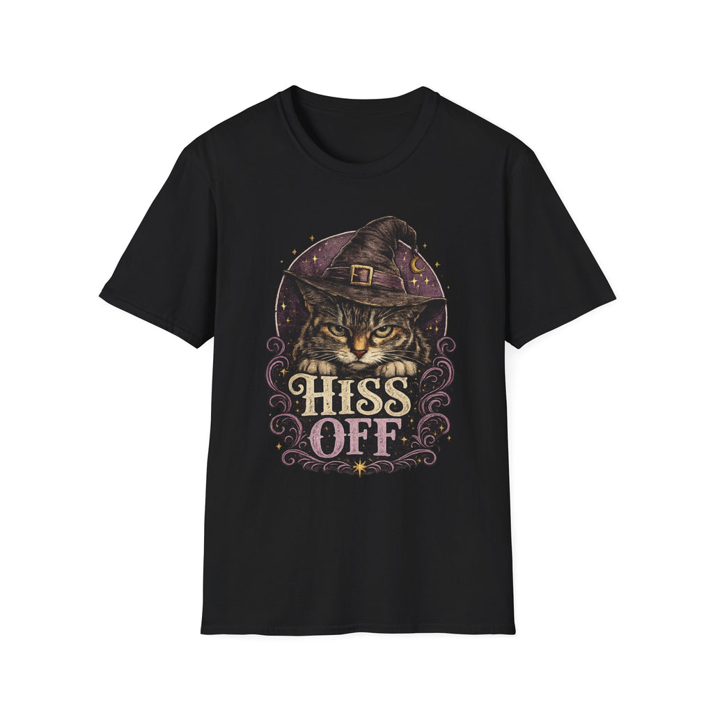 Hiss Off Witch Cat T-Shirt — Halloween Witchy Cat Tee