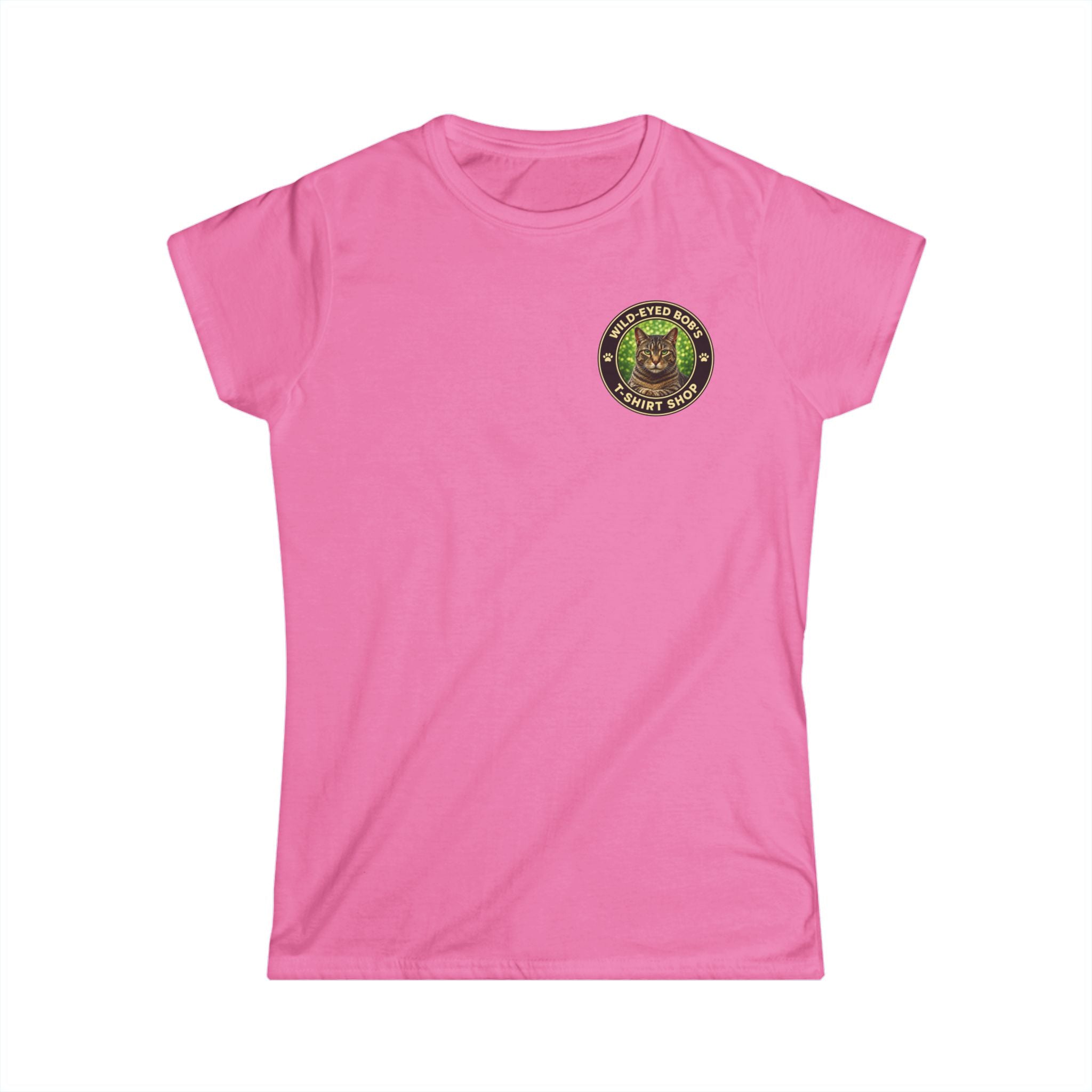 "Wild-Eyed Bob's T-Shirt Shop" Cat Logo Tee