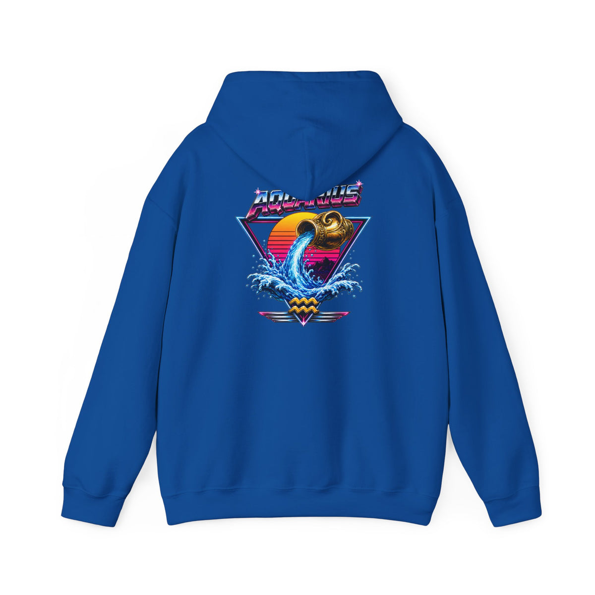 Retro Sunset Aquarius Hoodie —  Graphic Sweatshirt