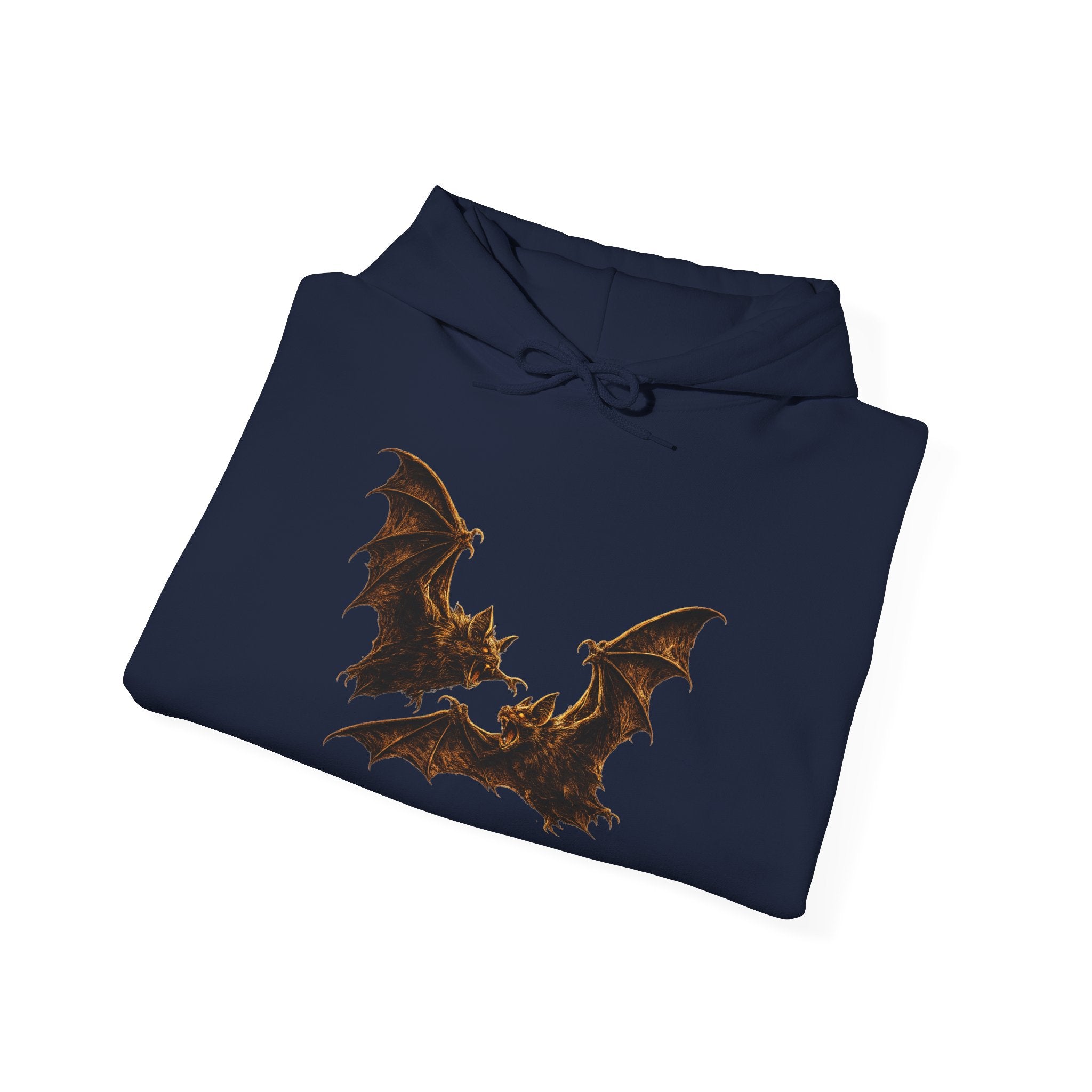Bat Silhouette Hoodie – Fiery Gothic Bat Graphic Pullover