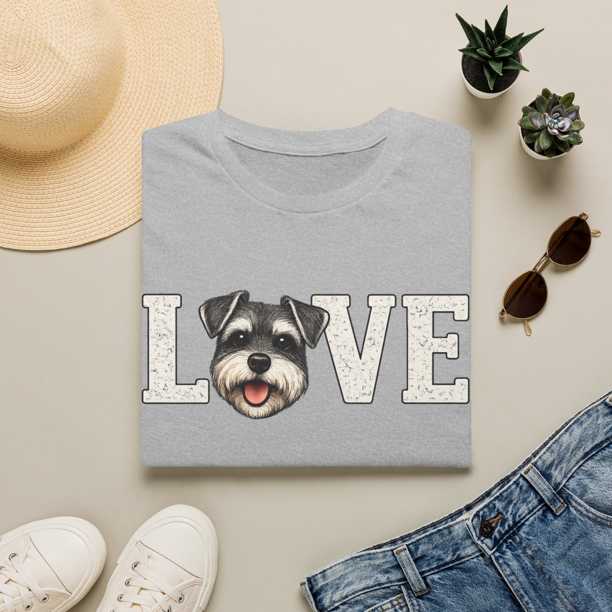 Love Schnauzer T-Shirt — Cute Dog Lover Tee