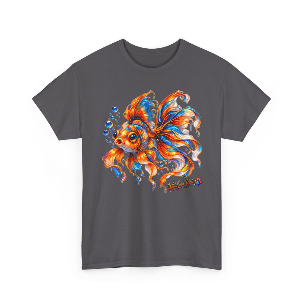 Goldfish Art T-Shirt — Colorful Fantail Goldfish Illustration Tee