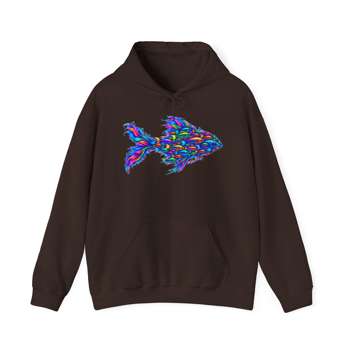 Fish Hoodie — Colorful Abstract Fish Graphic Pullover