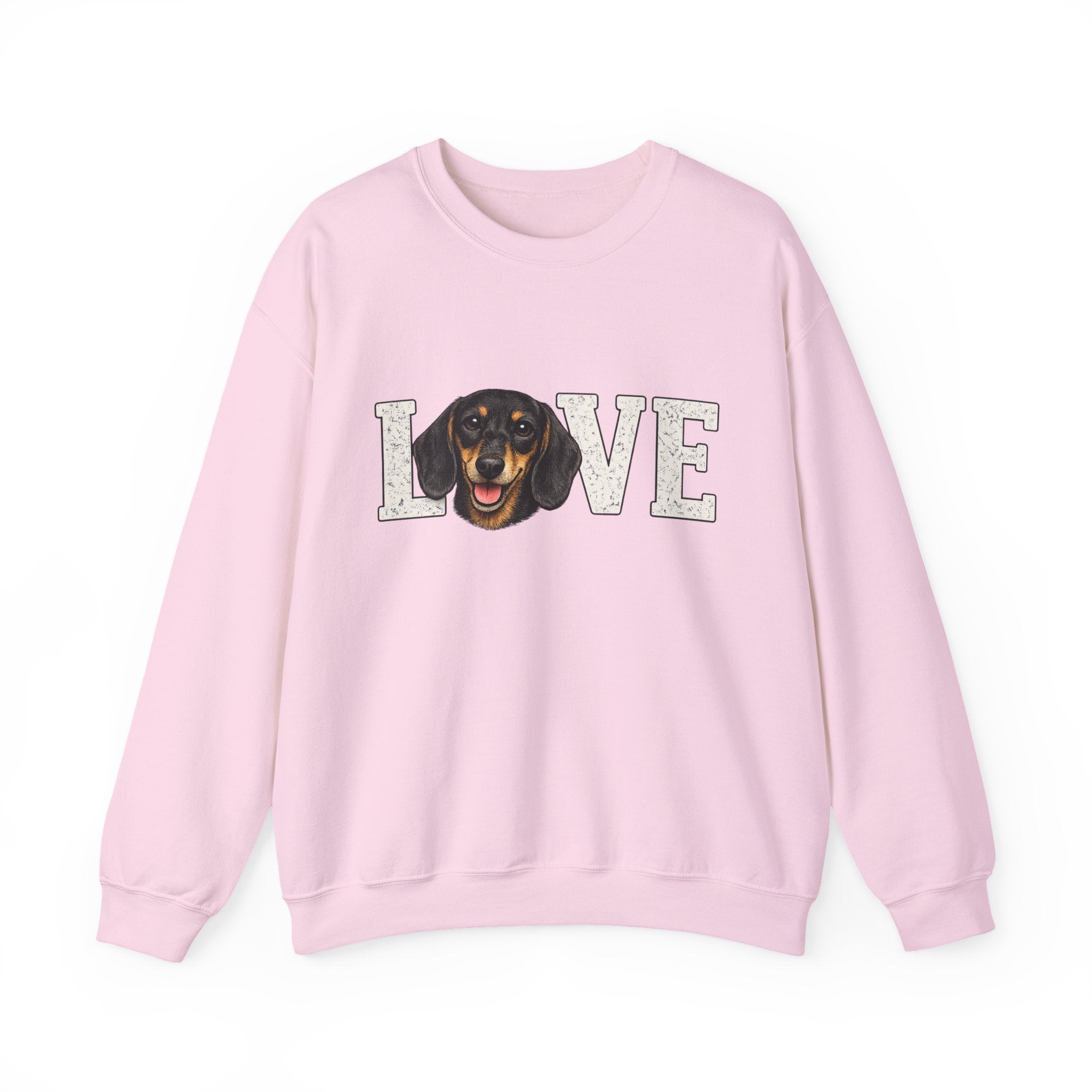 Dachshund Love Crewneck Sweatshirt — Cute Dog Lover Pullover