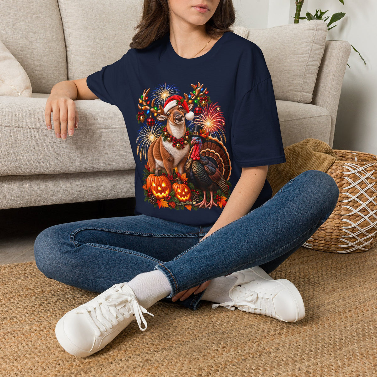 Four Holidays One Shirt - Dear Turkey, Halloween & Christmas Holiday Shirt