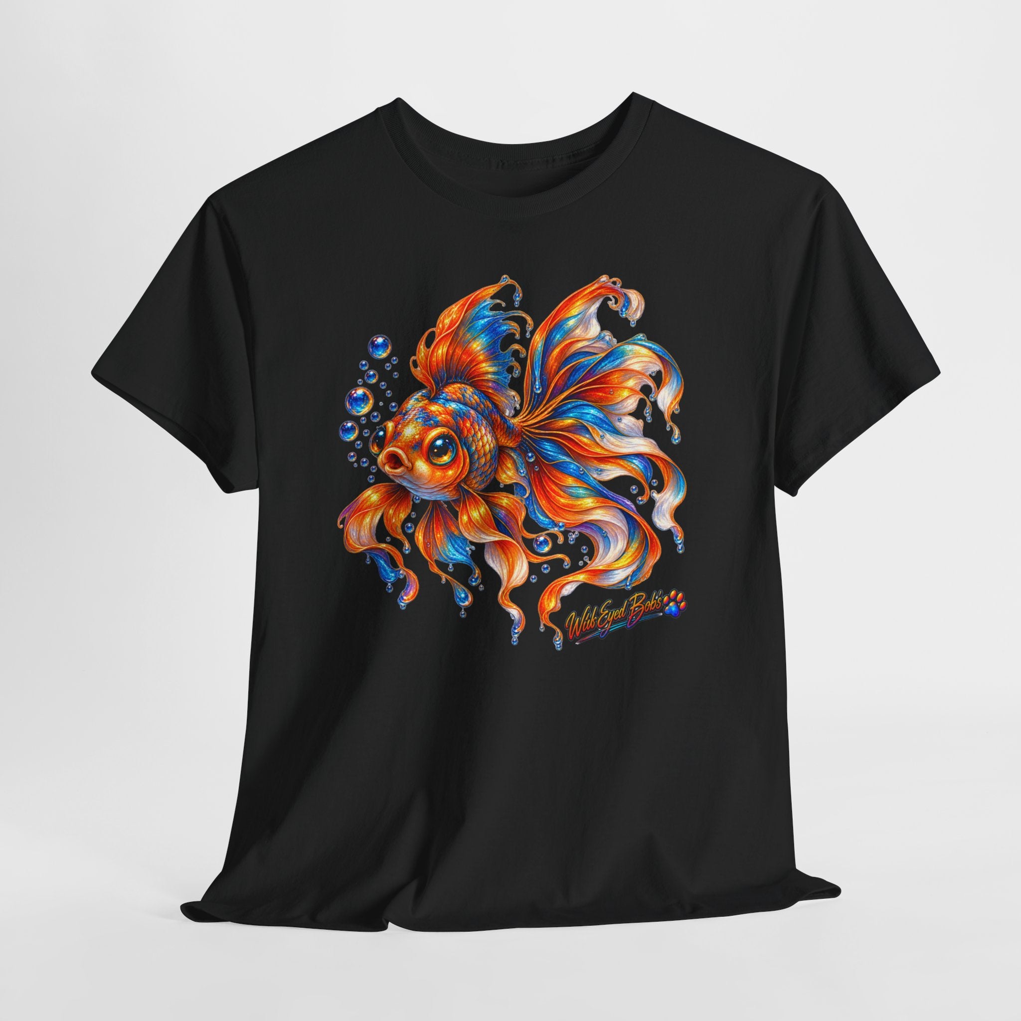 Goldfish Art T-Shirt — Colorful Fantail Goldfish Illustration Tee