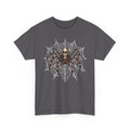 Spider Skull Web T‑Shirt — Gothic Halloween Graphic Tee