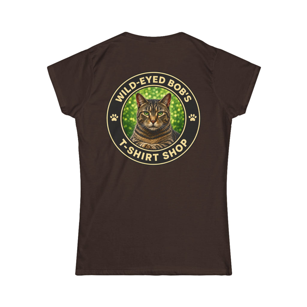 "Wild-Eyed Bob's T-Shirt Shop" Cat Logo Tee