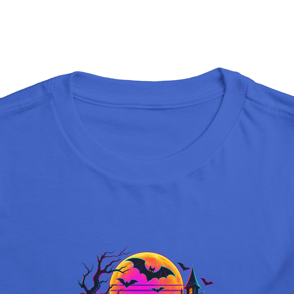Toddler Tee — Neon Retro Ghosts Halloween Design