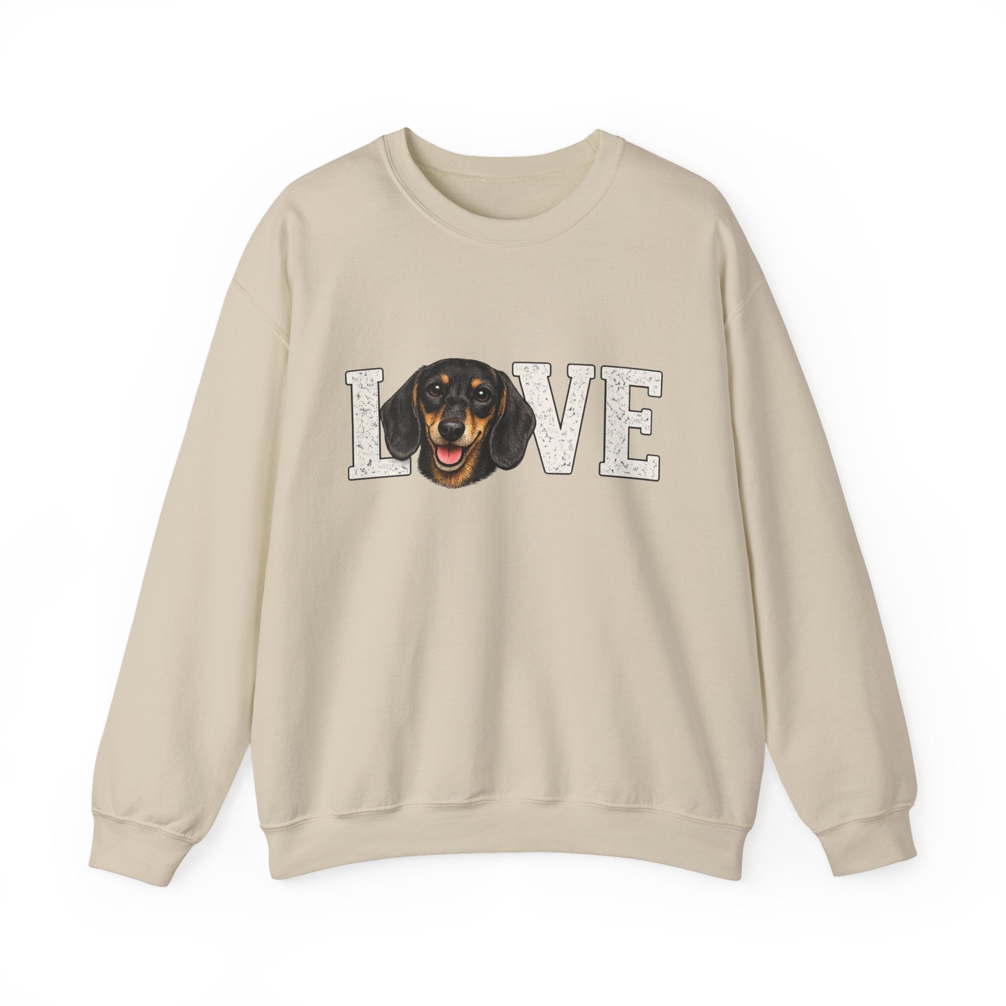Dachshund Love Crewneck Sweatshirt — Cute Dog Lover Pullover