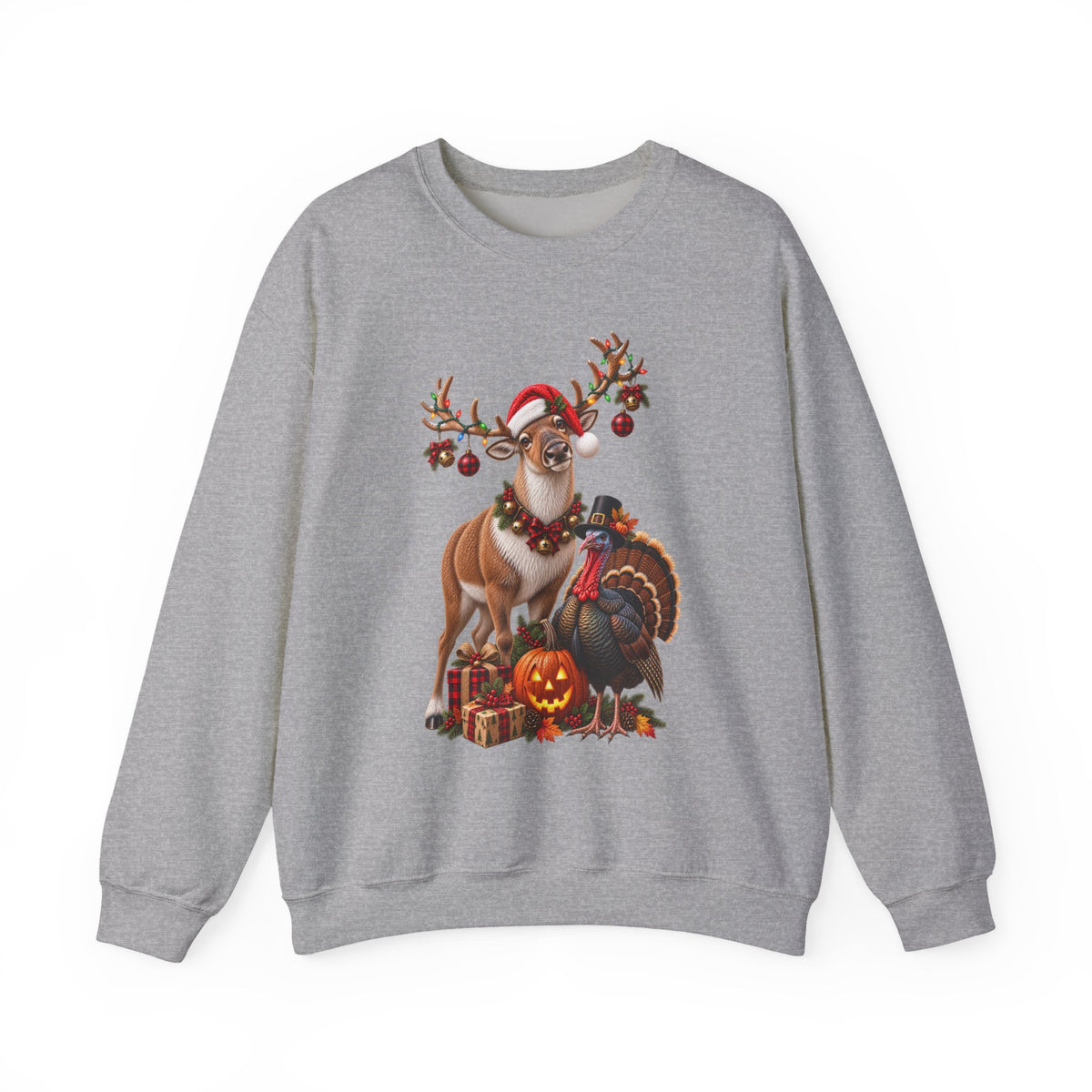 Holiday Mash-up Sweatshirt — Christmas Thanksgiving Halloween Funny