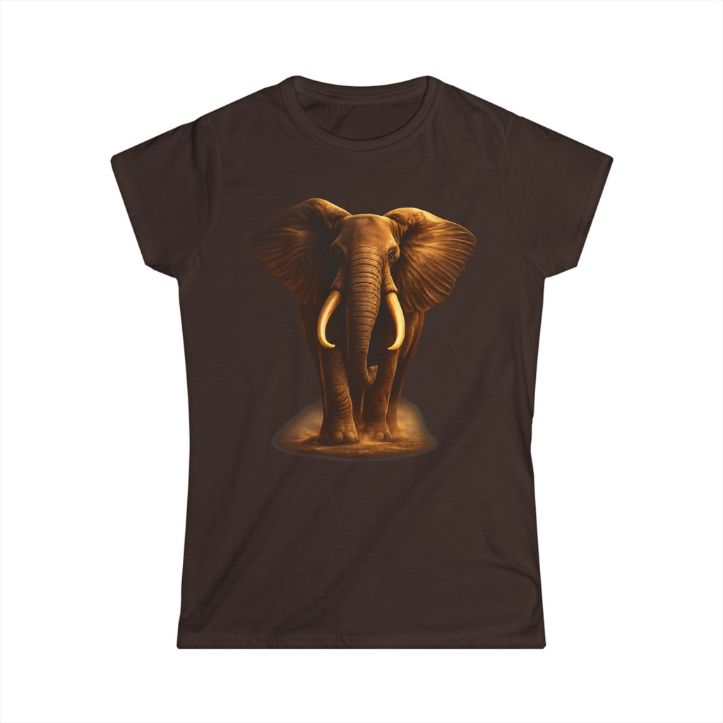 Elephant Portrait Tee — Majestic African Elephant Graphic Women's T-Shirt