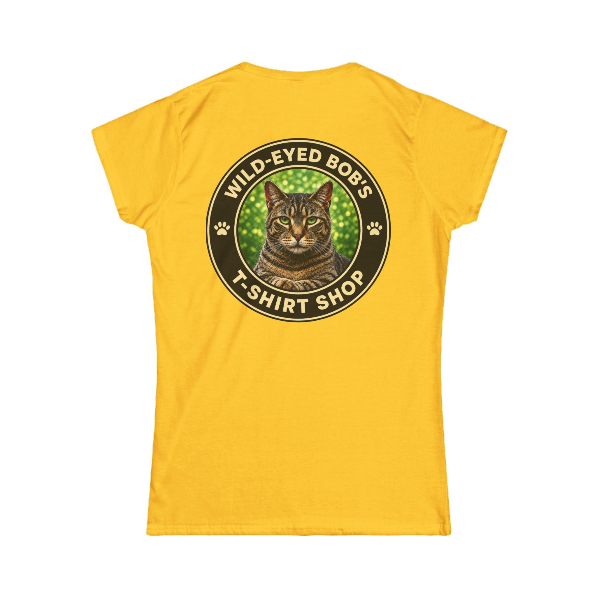 "Wild-Eyed Bob's T-Shirt Shop" Cat Logo Tee