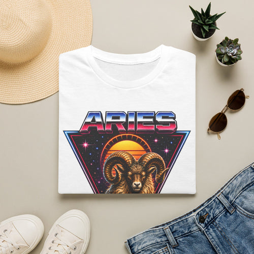 Aries 80s style Zodiac T-Shirt — Retro Ram Graphic Tee