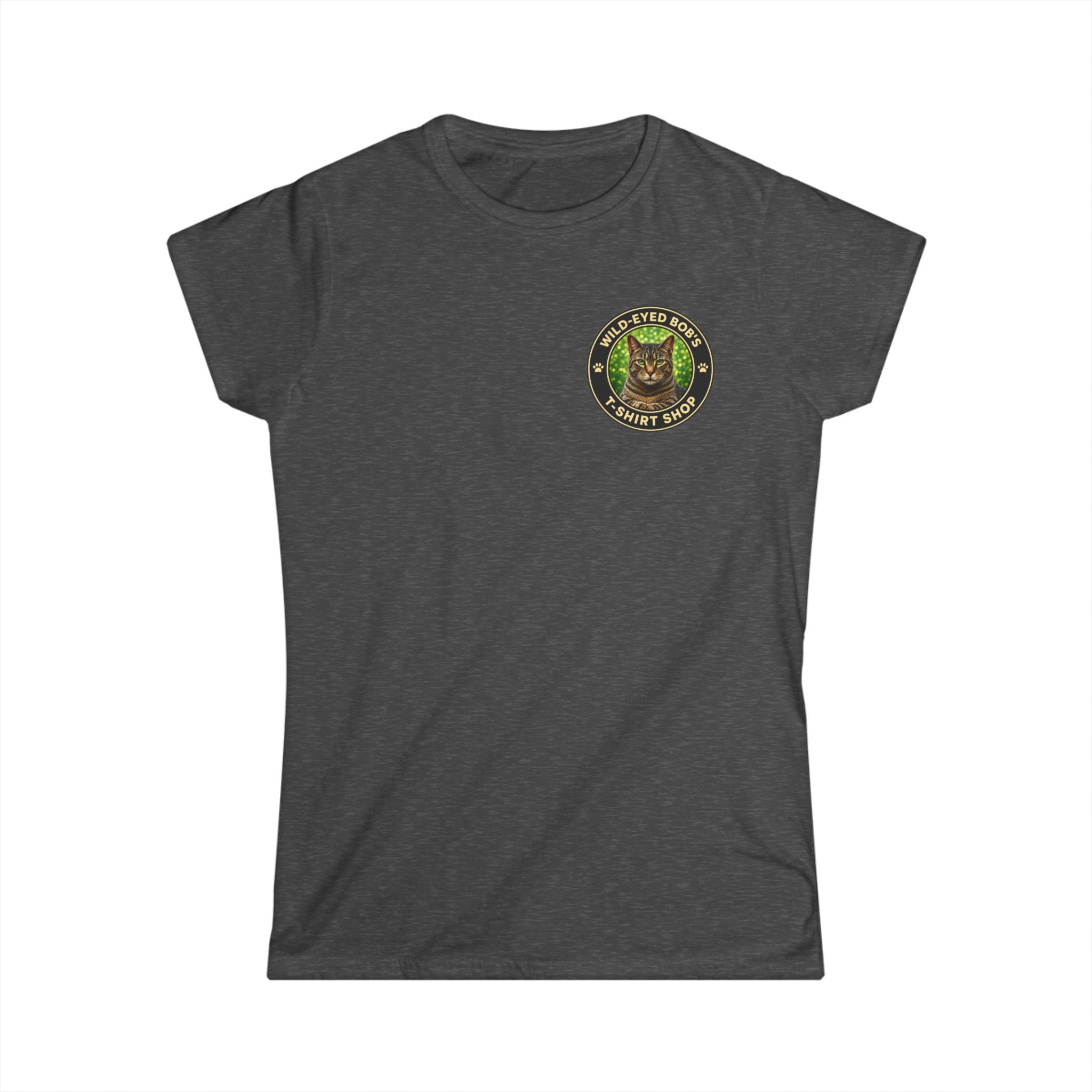 "Wild-Eyed Bob's T-Shirt Shop" Cat Logo Tee