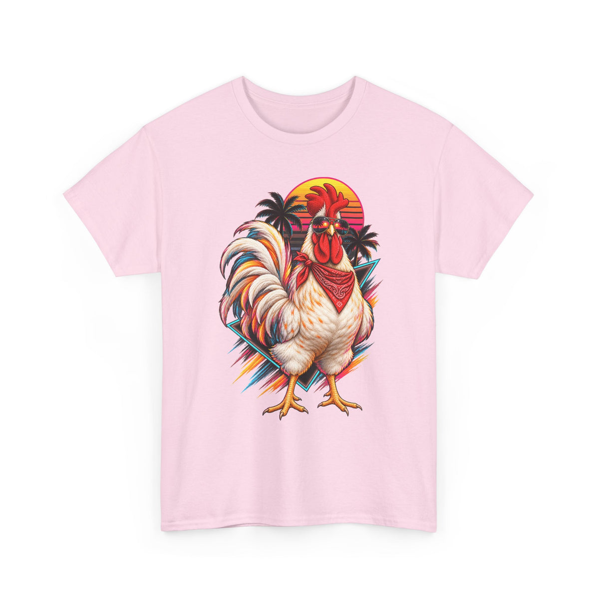 Rooster Sunset T-Shirt — Tropical Vintage Rooster Graphic Tee