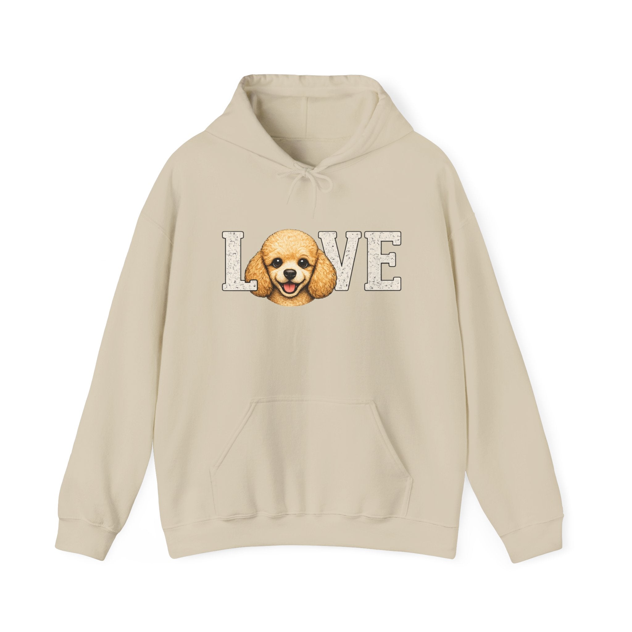 Poodle Love Hoodie – Cute Poodle Face "LOVE" Sweatshirt
