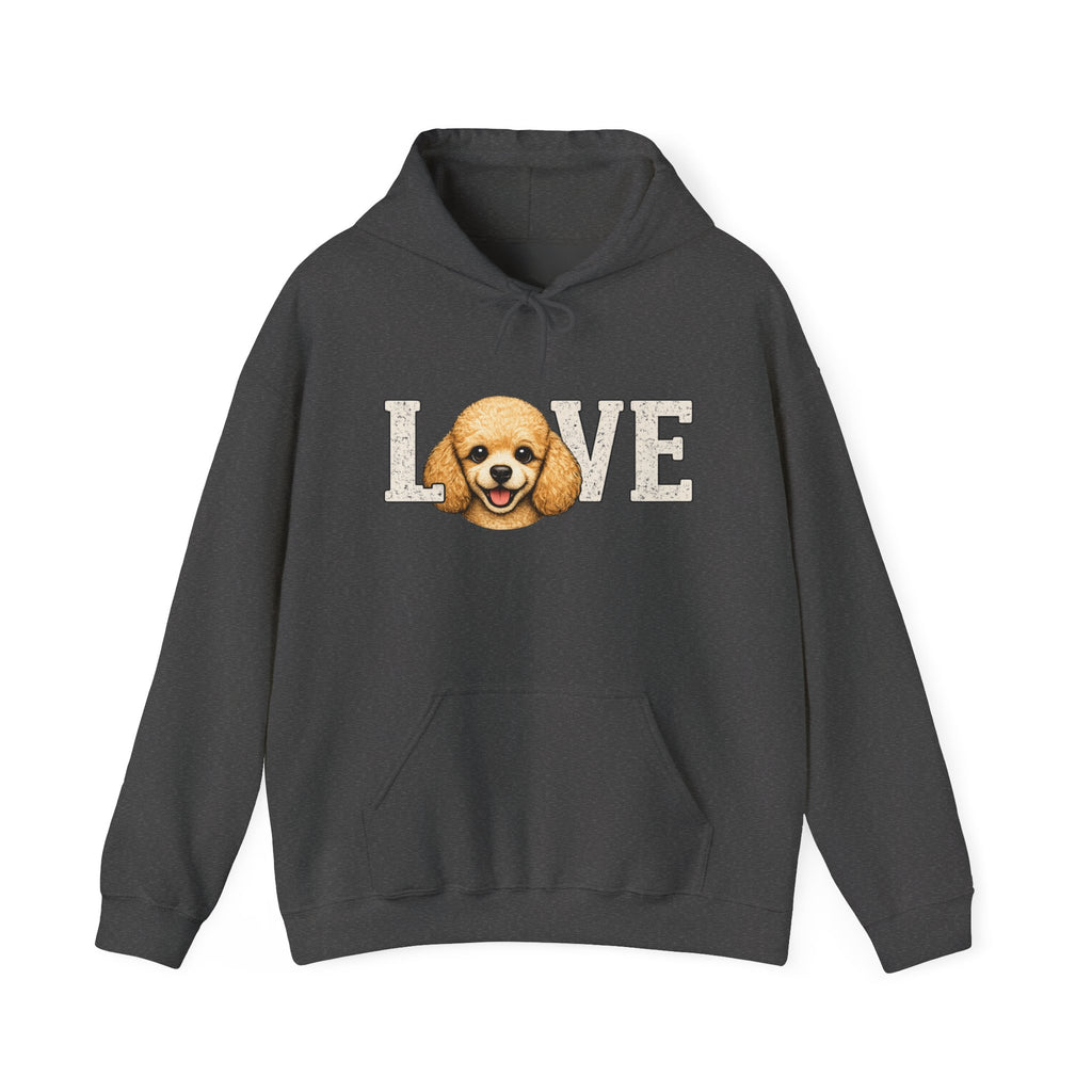 Poodle Love Hoodie – Cute Poodle Face "LOVE" Sweatshirt