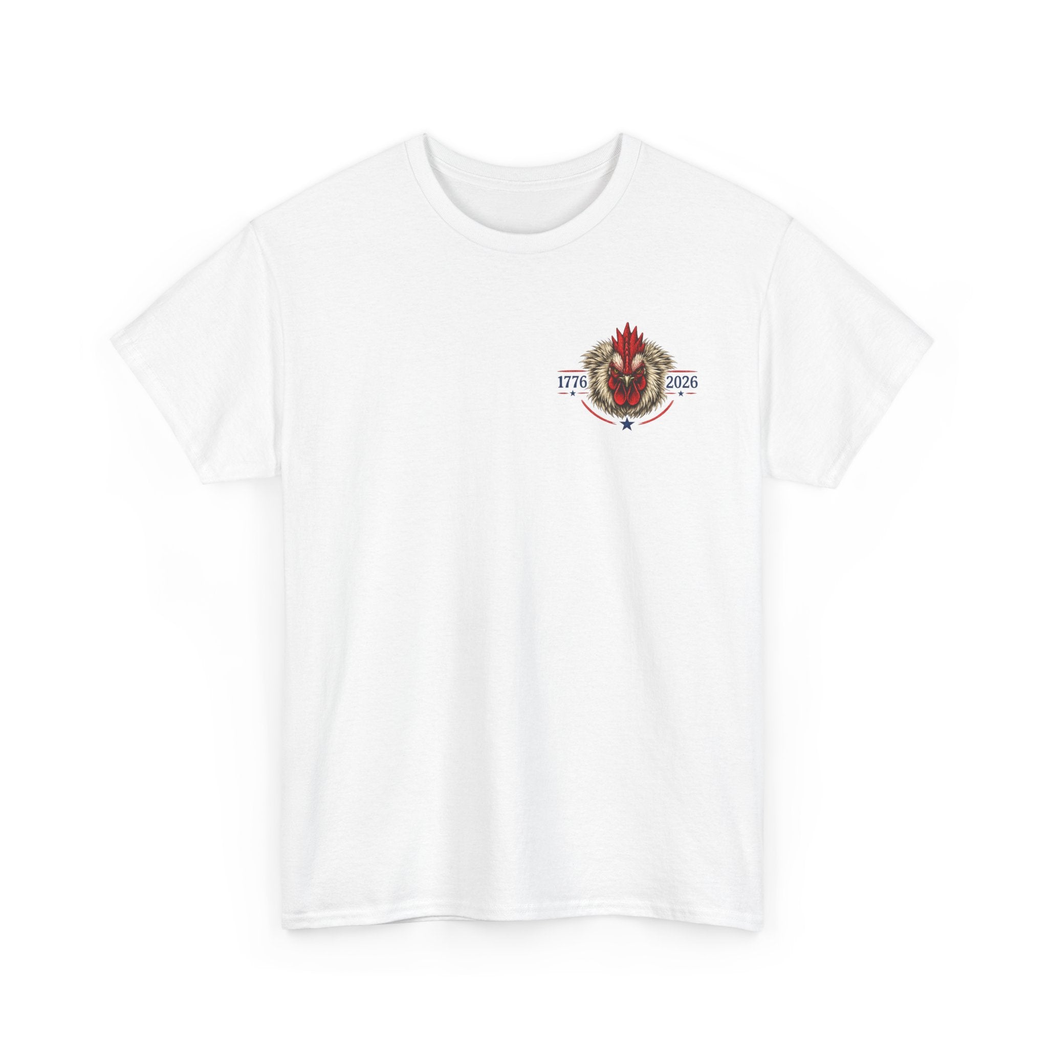 Patriotic Rooster Tee - American Flag Chicken Graphic T-Shirt
