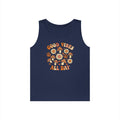 Boho-Good Vibes All Day Tank Top — Retro Mushroom Peace Floral Graphic