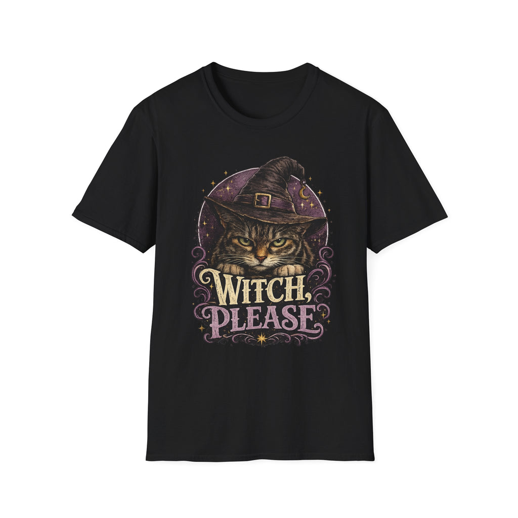 Witch Please Cat T-Shirt — Halloween Witch Cat Graphic Tee