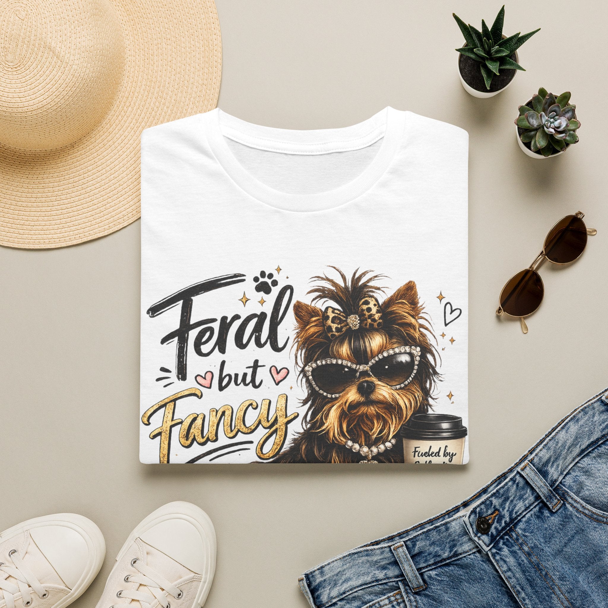 Feral But Fancy Yorkie T‑Shirt