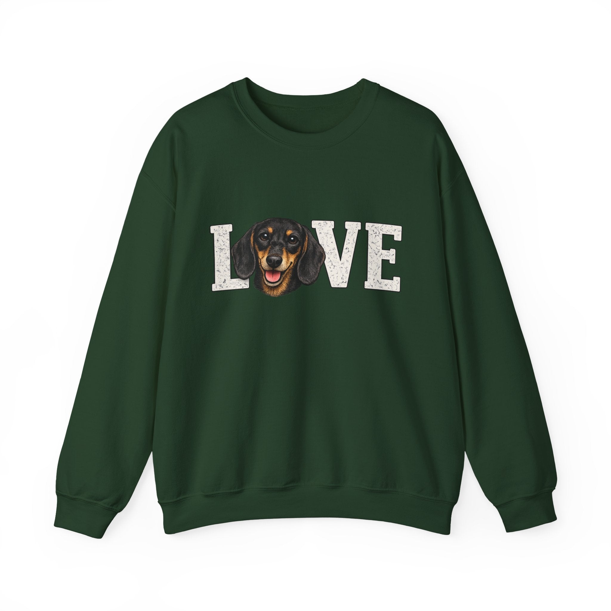 Dachshund Love Crewneck Sweatshirt — Cute Dog Lover Pullover