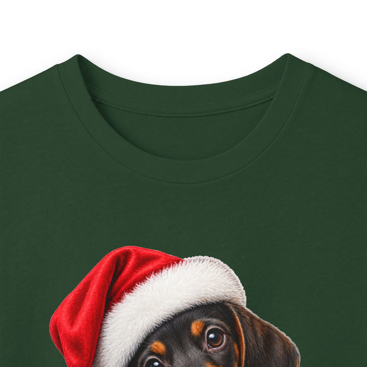 Dachshund Christmas Long Sleeve Tee - Santa Hat Puppy Holiday Shirt
