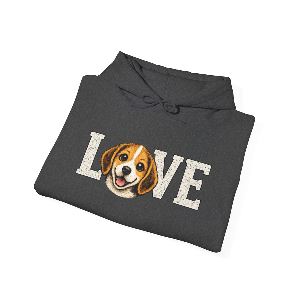 Beagle Love Hoodie - Cute Dog Face "LOVE" Sweatshirt for Dog Lovers