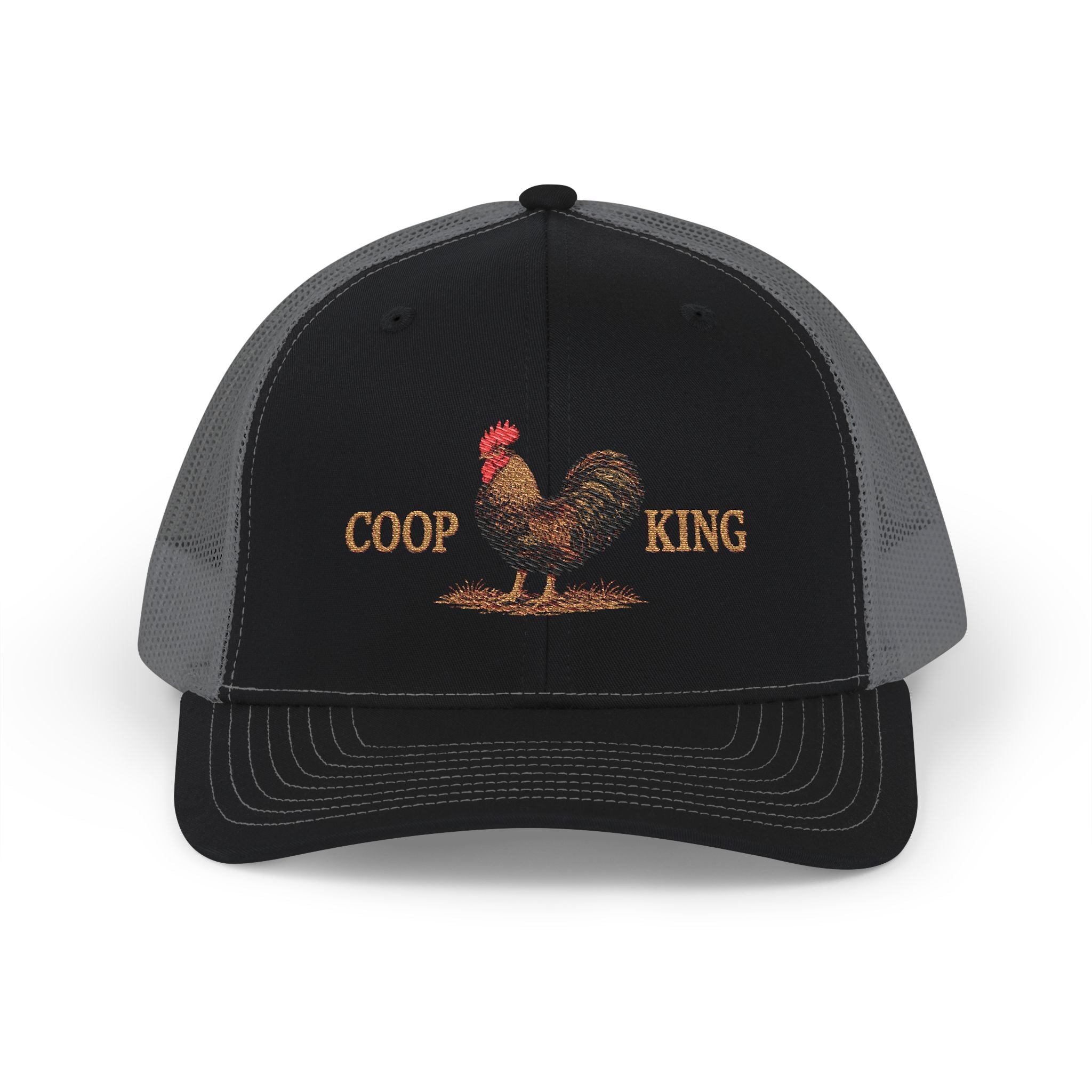 Coop King Trucker Hat - Rooster Farm Snapback Cap