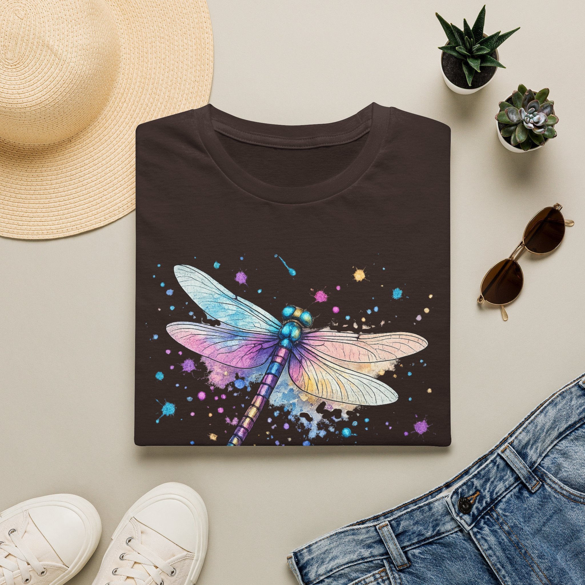 Dragonfly Watercolor T‑Shirt — Pastel Wing Nature Tee