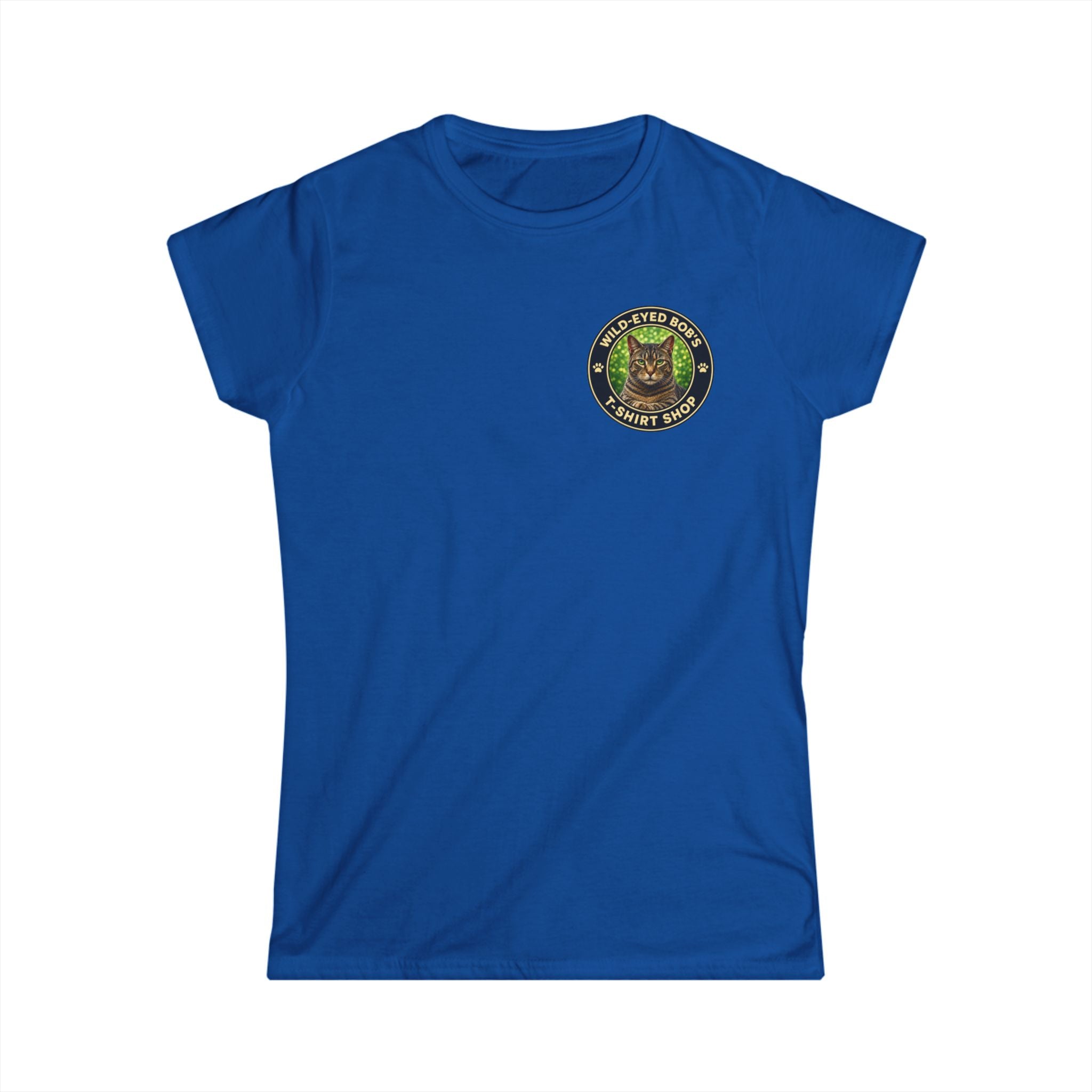 "Wild-Eyed Bob's T-Shirt Shop" Cat Logo Tee