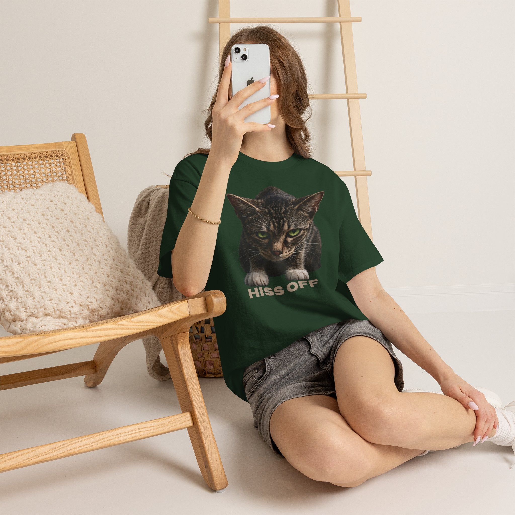 Hiss Off Cat T-Shirt — Angry Tabby Graphic Tee